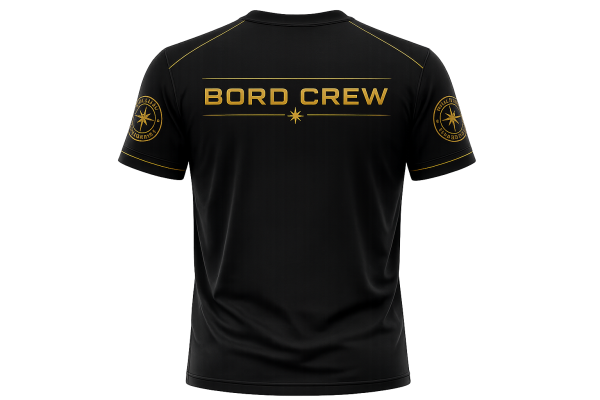 RICK STRYKER  T-SHIRT   BORD CREW  BLACK  M- XXL